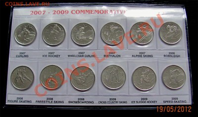 J77 Канада Набор Олимпийских куотеров 2007-9 UNC до 25.05 - J77 Olympic Quarters Set_1
