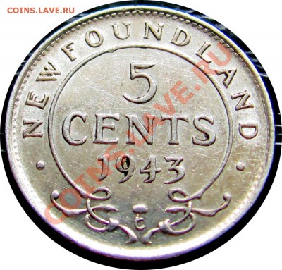 J81 AG Ньюфаундленд 5¢ 1943с VF-XF до 25.05 в 22°° - J81 NFLD 5C 1943c_1