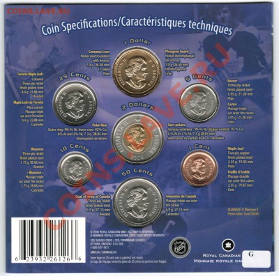J84 Канада набор 2006 Хоккей Торонто с цвет. 25¢ 25.05 в 22° - J84 Toronto 2006 Set_3