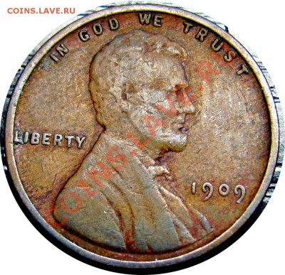 J35 США 1¢ 1909 V.D.B. USA Lincoln Cent VG-F до 26.05 в 22°° - J35 1c 1909 VDB_1