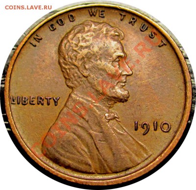 J86 США 1¢ 1910 USA Lincoln Cent XF до 26.05 в 22°° - J86 USA 1c 1910 XF_1