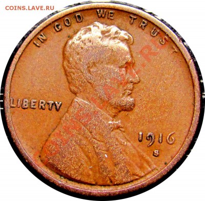 J87 США 1¢ 1916s USA Lincoln Cent VG-F до 26.05 в 22°° - J87 USA 1c 1916s VG_F_1