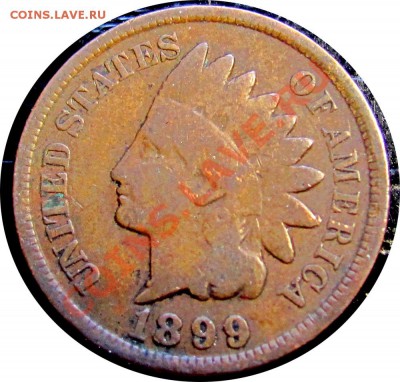 J88 США 1¢ 1899 Indian Head Cent до 26.05 в 22°° - J88 USA 1c 1899_1