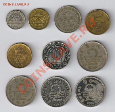 ШРИ ЛАНКА 10 монет до 26.05.2012г 21-00 - 10 монет ШРИ ЛАНКА 001