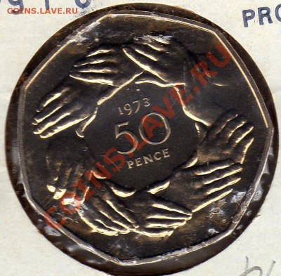 ВЕЛИКОБРИТАНИЯ 50 ПЕНСОВ 1973 ЕЭС ДО 24.05.12 В 22МСК (2031) - img573