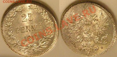 25 пенни 1917 S NGC MS65. МОНЕТЫ ДЛЯ ФИНЛЯНДИИ - 1917 S FINLAND 25P CIVIL WAR ISSUE NGC MS 65 2