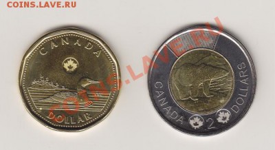 КАНАДА 2012 НОВИНКА!!! 1 и 2 доллара (из роллов) - канада_0001