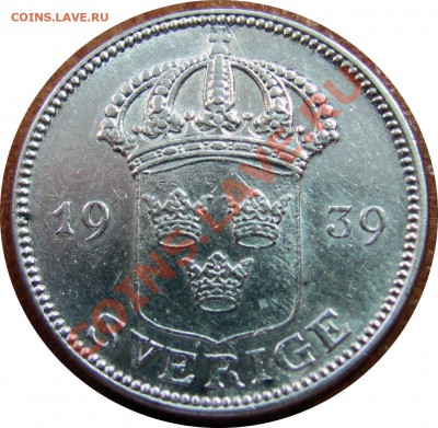 K10 AG Швеция 50 öre 1939 (в блеске) до 29.05 в 22°° - K10 25 ore 1939_2