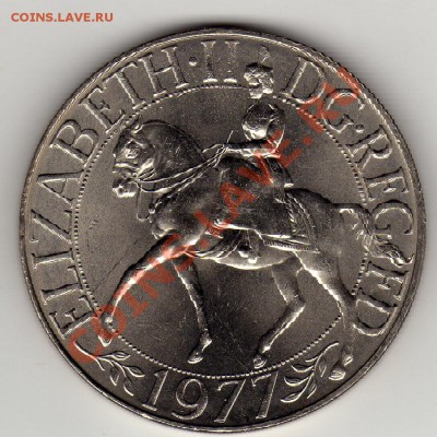 Великобритания крона 1977 Серебр.юбилей до 28.05-22ч (1886) - img618
