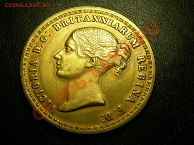 Копия (шайба) 5 фунтов Англия Una & Lion 1839 до 30.05 22-00 - 5 фунтов-реверс