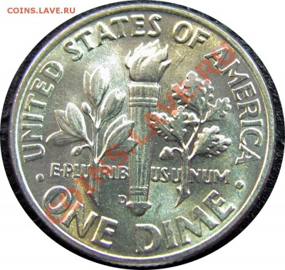K14 AG США 10¢ 1951D Roosevelt Dime UNC до 30.05 в 22°° - K14 10c 1951d_2