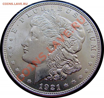 K18 AG США Morgan Dollar 1921 aUnc до 30.05 в 22°° - K18 Morgan Dollar 1921_1