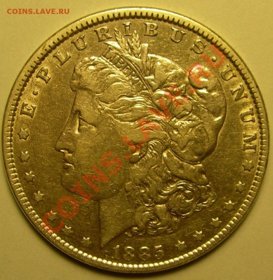Доллар 1884и 1885г.г.серебро - США 1 доллар 1885 голова.JPG