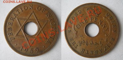 Брит. Нигерия 1 пенни 1959 до 31-05-12 22-00 - Нигерия пенни 1959