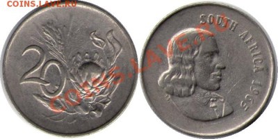 >L< South Африка 20 центов 1965 до 2.06.12 21:00 - South Африка_20_центов_65