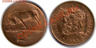 >L< South Африка 2 цента 1983 до 2.06.12 21:00 - South Африка_2_цента_83