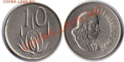 >L< Suid Африка 10 центов 1965 до 2.06.12 21:00 - Suid Африка_10_центов_65