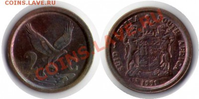 >L< Suid Африка 2 цента 1991 до 2.06.12 21:00 - Suid Африка_2_цента_91