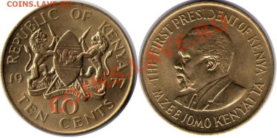 >L< Кения 10 центов 1977 до 2.06.12 21:00 - Кения_10_центов_77