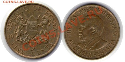 >L< Кения 5 центов 1971 до 2.06.12 21:00 - Кения_5_центов_71