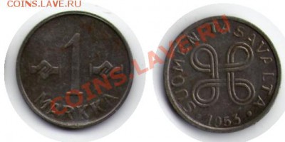 >L< Финляндия 1 марка 1953 до 2.06.12 21:00 - Финляндия_1_марка_53