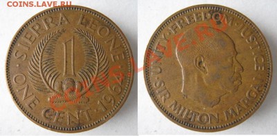 Сьерра Леоне 1 цент 1964 до 31-05-12 22-00 - Сьерра Леоне 1 цент 1964