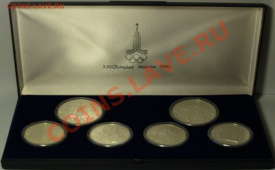 Комплекты Олимпада 80 - по 5 и 6 монет с синем футляре - UNC - P1018181.JPG
