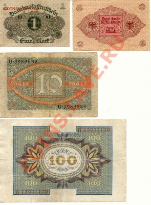Германия 1,2,10,100 марок до 30.05.12 21-00(мск) - Germany_5_2