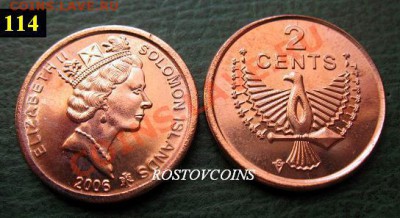  - 25 Соломоновы острова 2 цента 2006 г. UNC = 20 руб. (от 5 шт. по 18 руб.).JPG
