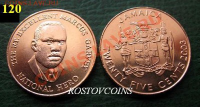  - 31 Ямайка 25 центов 2003 г. UNC = 10 руб. ( от 5 шт по 9 руб.).JPG