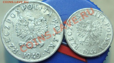 Польша 2 и 5 грошей 1949 алюминий - DSC03270.JPG