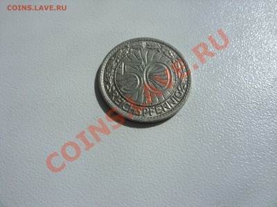 50 пфеннигов. 1927 A, 1928 D, F, 1937 A. Германия. Никель. - 50 пф 1928 F - 1