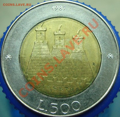 Биметалл 500 лир 1987 Сан-Марино - DSC03294.JPG