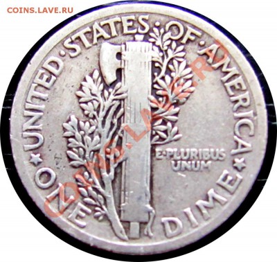 K81 AG США 10¢ Mercury Dime 1923 VG-F до 10.06 в 22°° - K81 USA Mercury Dime 1923 VG-F_2