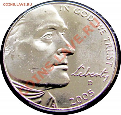 K82 США 5¢ Buffalo Nickel 2005D UNC до 10.06 в 22°° - K82 5c 2005d_2
