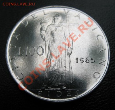 Ватикан, 1965 г, 100 л, до 05.06 в 21-00 мск - ват 65