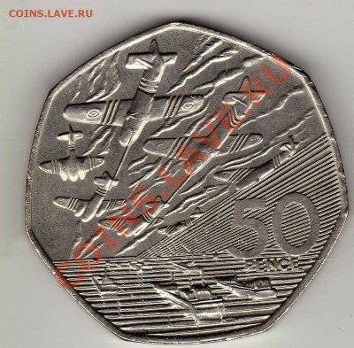 ВЕЛИКОБРИТАНИЯ 50 ПЕНСОВ 1994 ДЕНЬ Д ДО 08.06.12-22Ч (1964) - img147