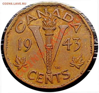 K90 Канада 5¢ 1943 Tombac George VI до 11.06 в 22°° - K90 5c 1943_2