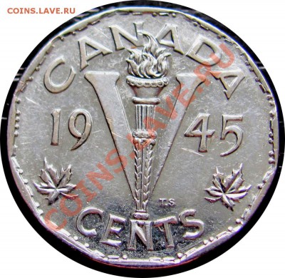 K91 Канада 5¢ 1945 Victory Nickel до 12.06 в 22°° - K91 5c 1945_1
