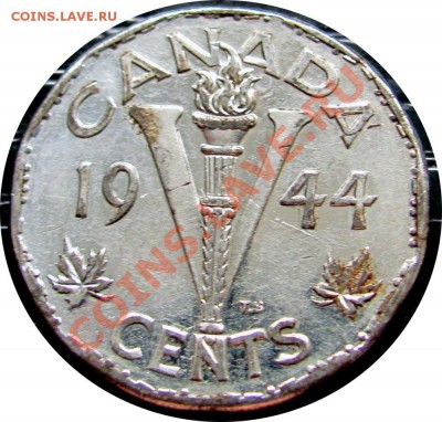 K92 Канада 5¢ 1944 Victory Nickel до 12.06 в 22°° - K92 5c 1944_1