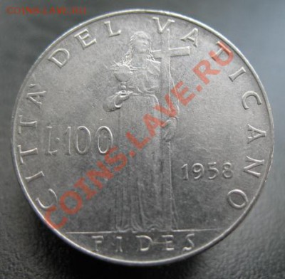 Ватикан, 1958 г, 100 л, до 12.06 в 21-00 мск - 58 ват