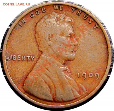 J35 США 1¢ 1909 V.D.B. USA Lincoln Cent VG-F до 12.06 в 22°° - J35 1c 1909 VDB_1