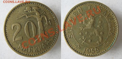 Финляндия 20 марок 1959 до 12-06-12 22-00 - Финляндия 20 марок 1959