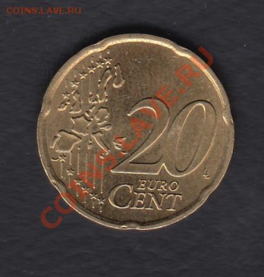 Люксембург 20 центов 2004 до 10.06.2012 22-00 - 01 реверс