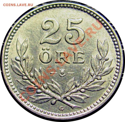 P08 Ag Швеция 25 öre 1930 (в блеске) до 14.06 в 22°° - P08 Sweden 25 ore 1930_1