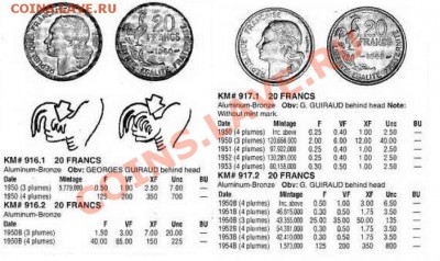 Франция 20 франков 1950 оценка - france