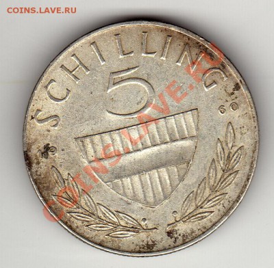 Ag АВСТРИЯ 5 ШИЛЛИНГОВ 1960 ДО 14.06-22Ч (2477) - img805