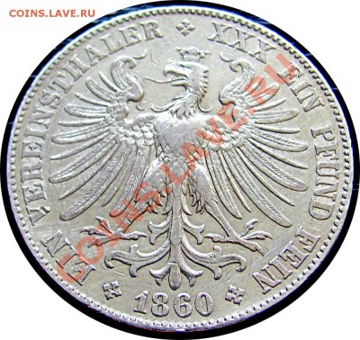 I98 Ag Талер 1860 Франкфурт до 16.06 в 22°° - I98 Frankfurt 1860_4