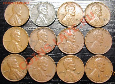 P32 США 1¢ подборка 12 шт. 1941 - 1955 до 18.06 в 22°° - P32 USA 1c 12 pcs_1
