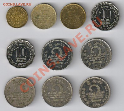 ШРИ ЛАНКА 10 монет до 18.06.2012г 21-00 - 10 монет ШРИ ЛАНКА 001